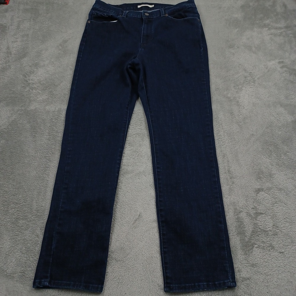 Levis Jeans Womens 12 Blue Denim Classic Straight Dark Wash Preppy Casual
